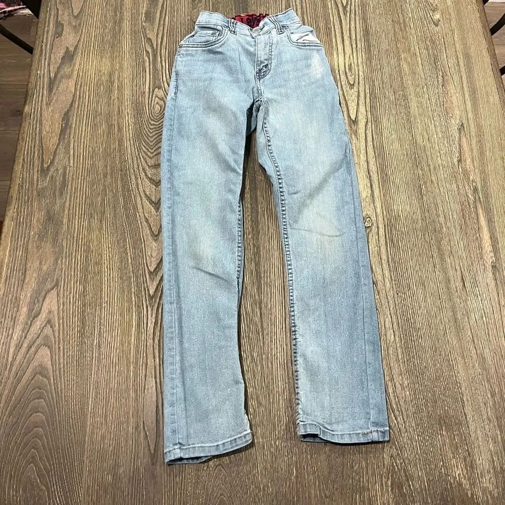 Levi's Jeans Boys Straight Leg Mid Rise Light Wash Cotton Denim Blue Size 12
